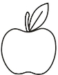яблука Розмальовки роздрукувати бесплатно.